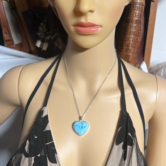 Larimar a Dominican Republic Precious Stone Necklace (authentic) - Picture 3 of 12